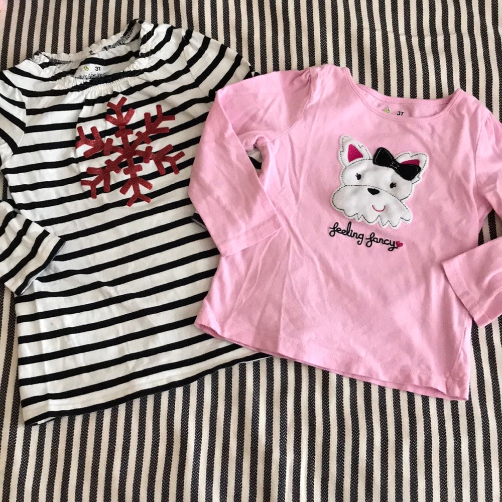 TWO Jumping Beans long sleeved tees - size 3t